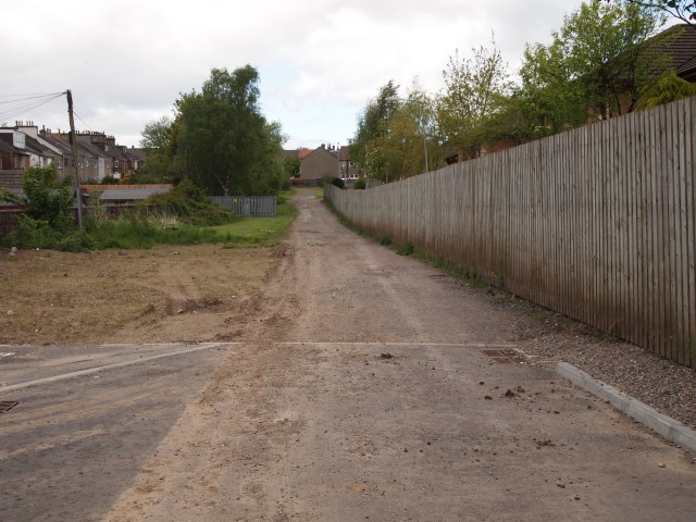 Gravel lane that runs on the old route of Summerlee Street, Coatbridge