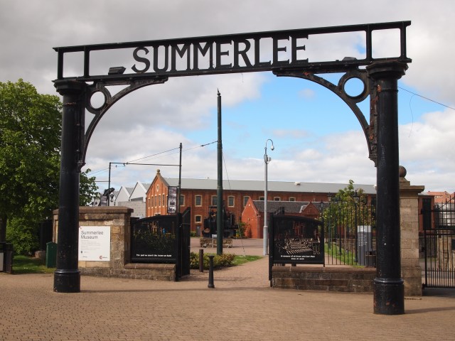Large iron arch with 'Summerlee' lettering